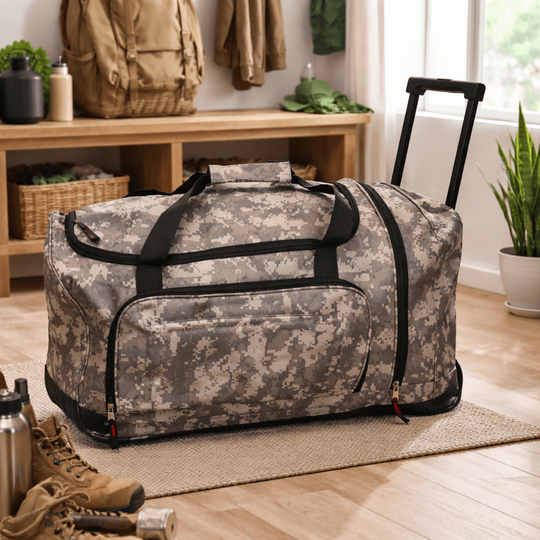 WSK Tactical Survival Bag with Wheels – Emergency Gear Storage