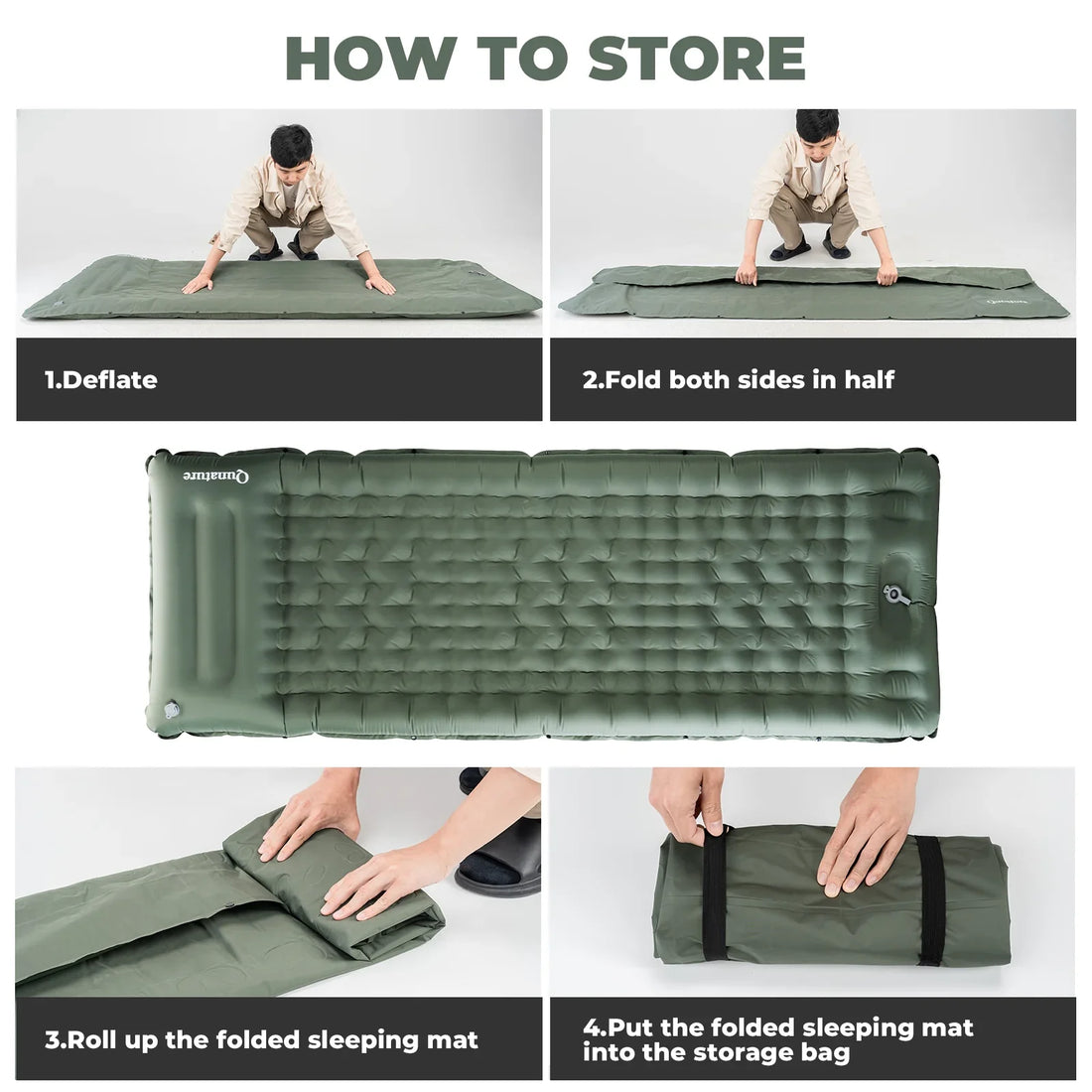 Ultralight Inflatable Sleeping Pad – Built-In Pillow Camping Mat