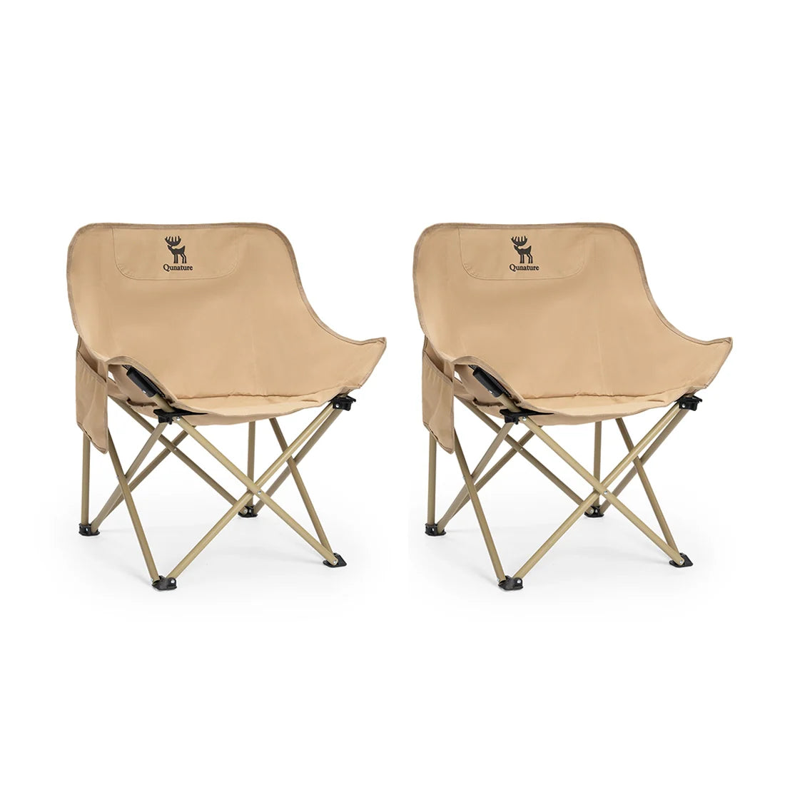 Folding Carbon Steel Camping Chair – Adult & Kids Portable Seat