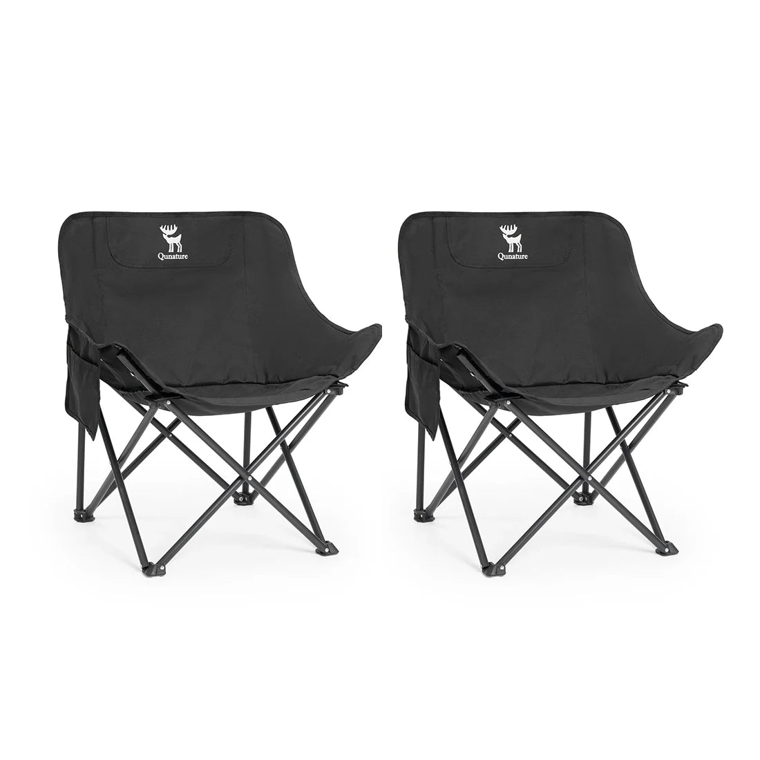 Folding Carbon Steel Camping Chair – Adult & Kids Portable Seat