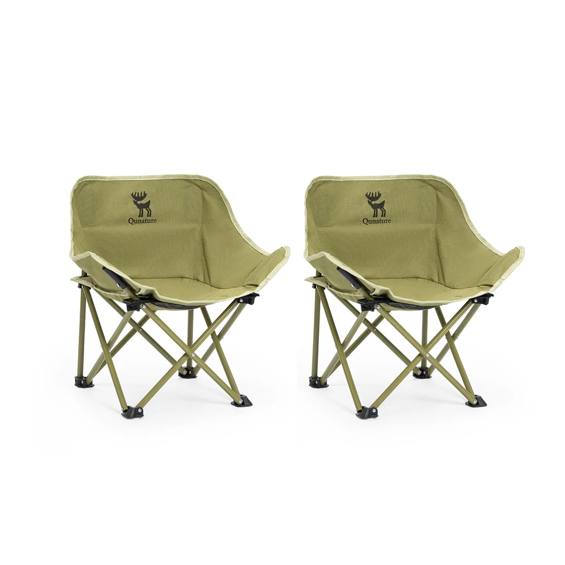Folding Carbon Steel Camping Chair – Adult & Kids Portable Seat