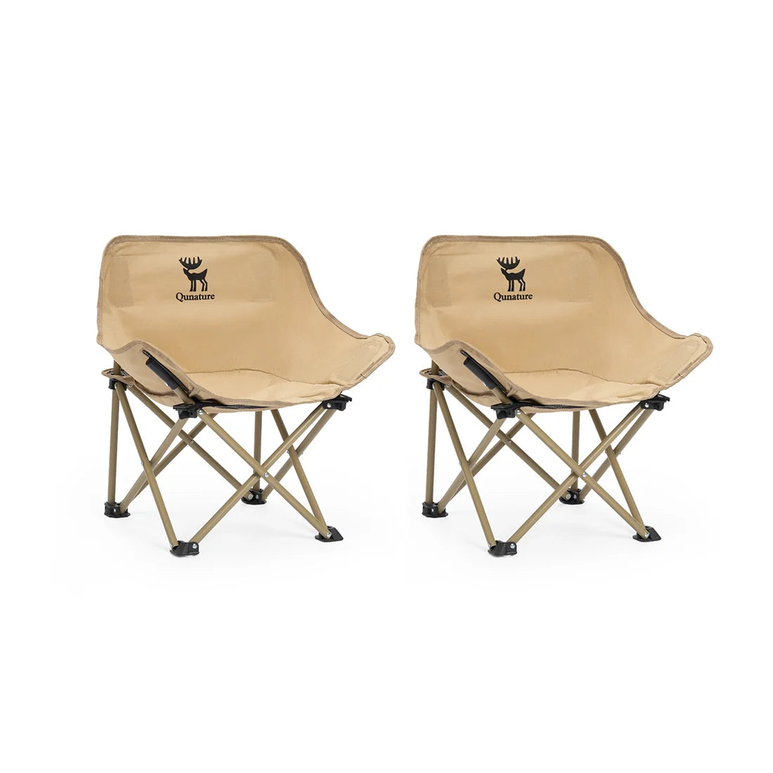 Folding Carbon Steel Camping Chair – Adult & Kids Portable Seat