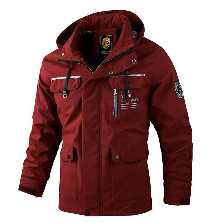 Men’s Hooded Parka Jacket – Windproof Winter Outdoor Coat