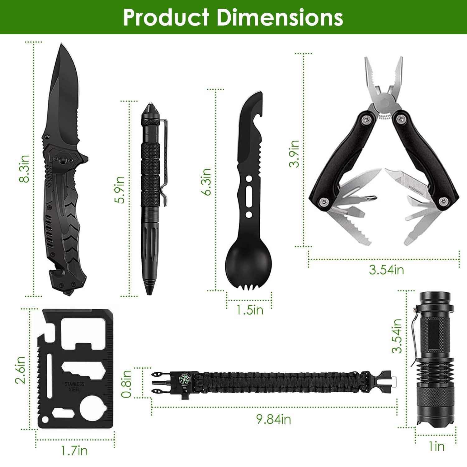 47-Piece Emergency Survival Kit – EDC Gear with Pouch