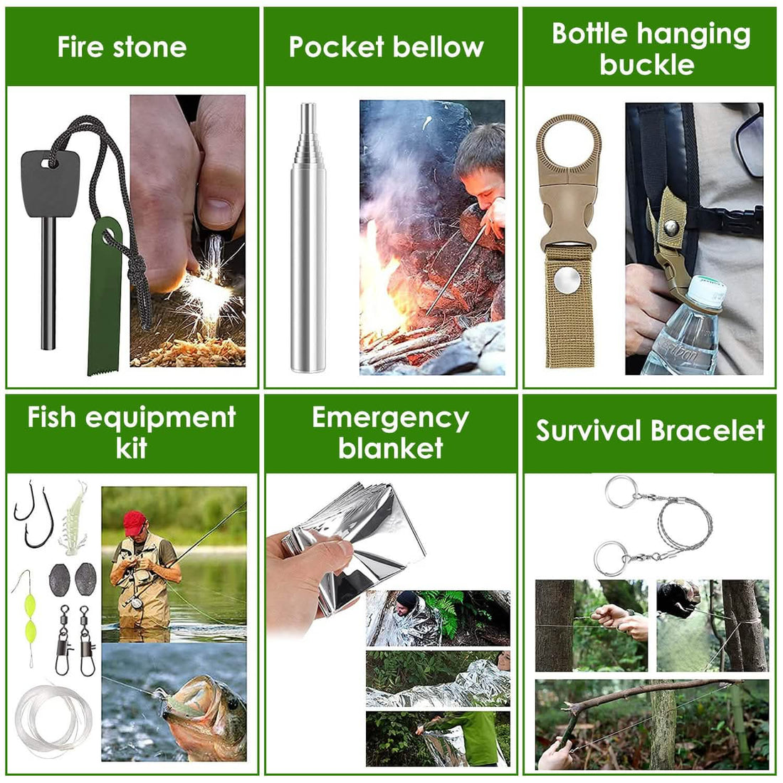 47-Piece Emergency Survival Kit – EDC Gear with Pouch