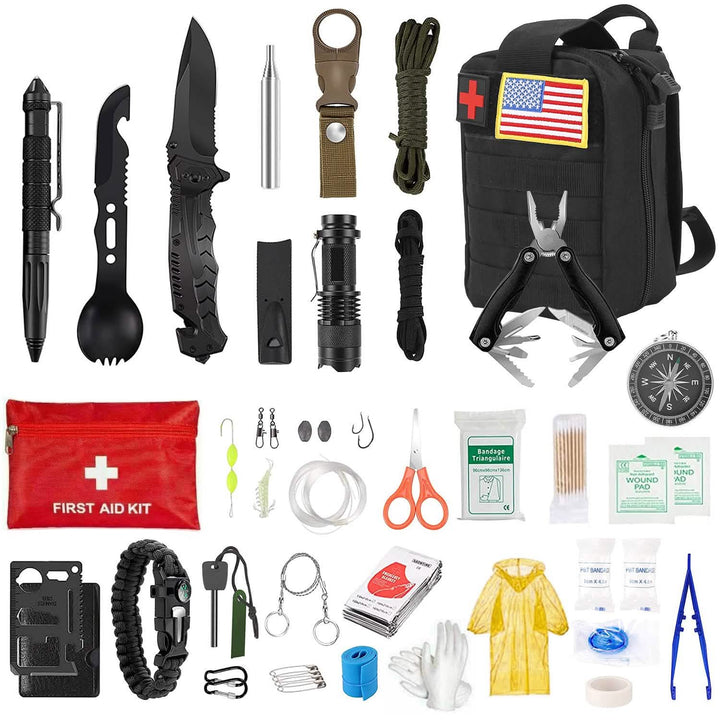 47-Piece Emergency Survival Kit – EDC Gear with Pouch