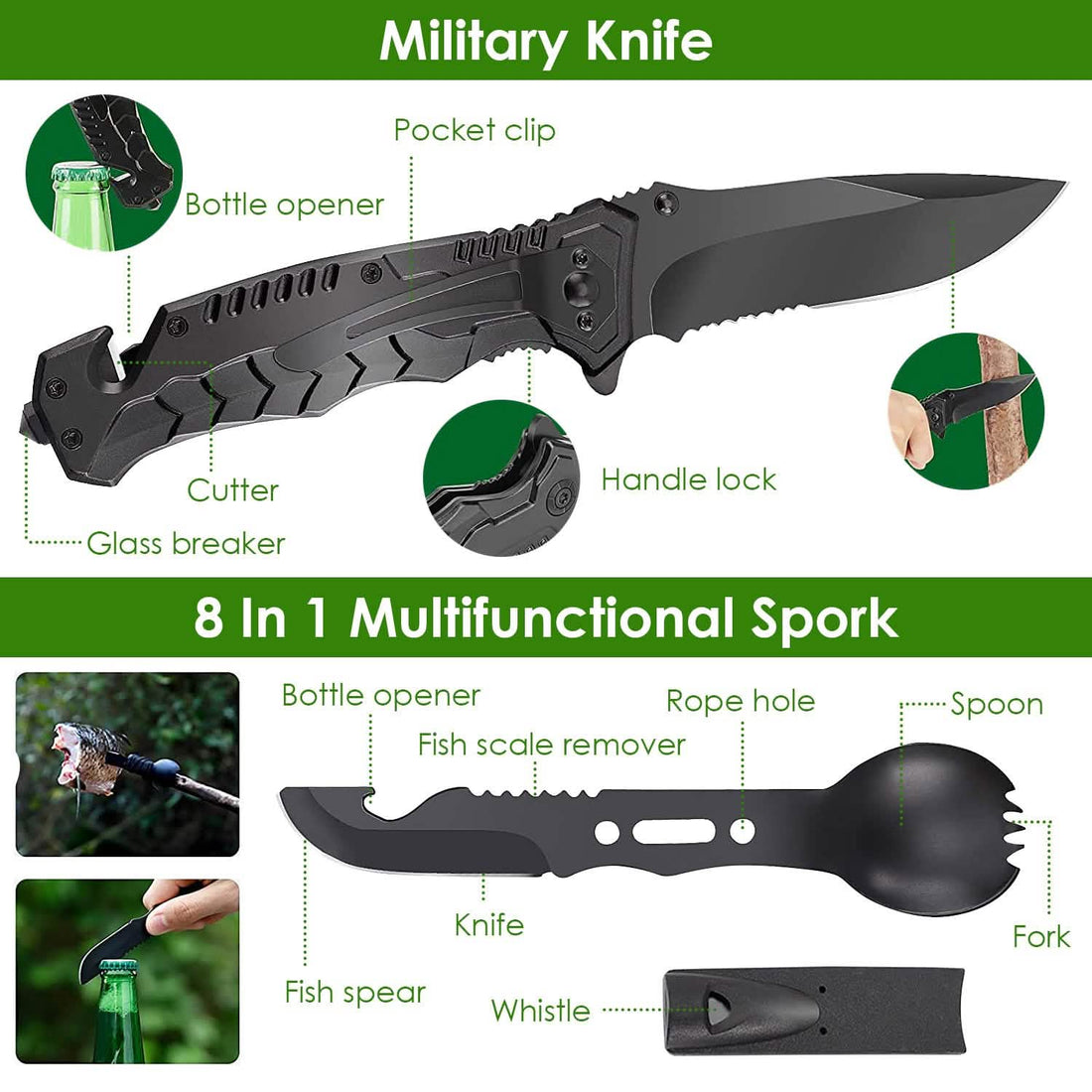 47-Piece Emergency Survival Kit – EDC Gear with Pouch