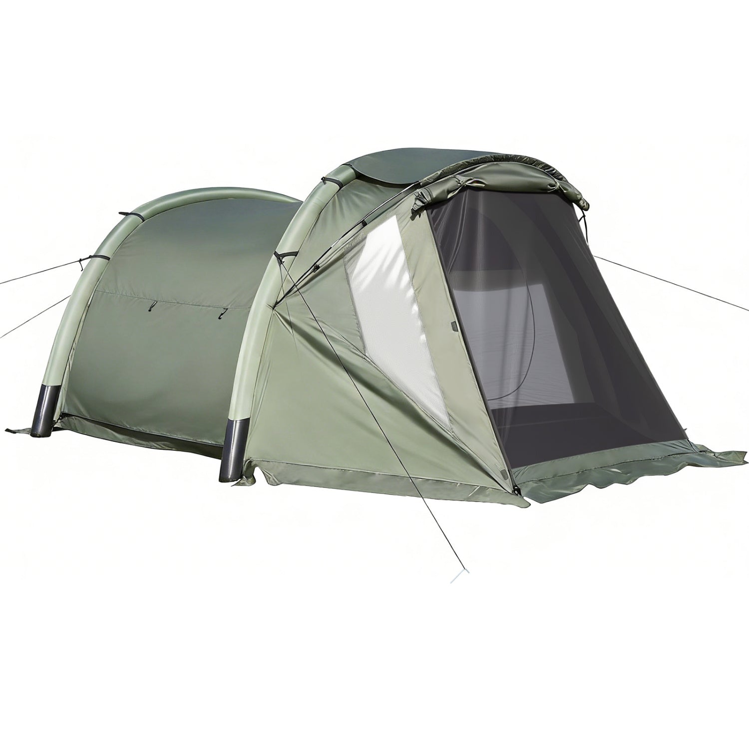 5–7 Person Inflatable Camping Tent with Screened Porch – Green