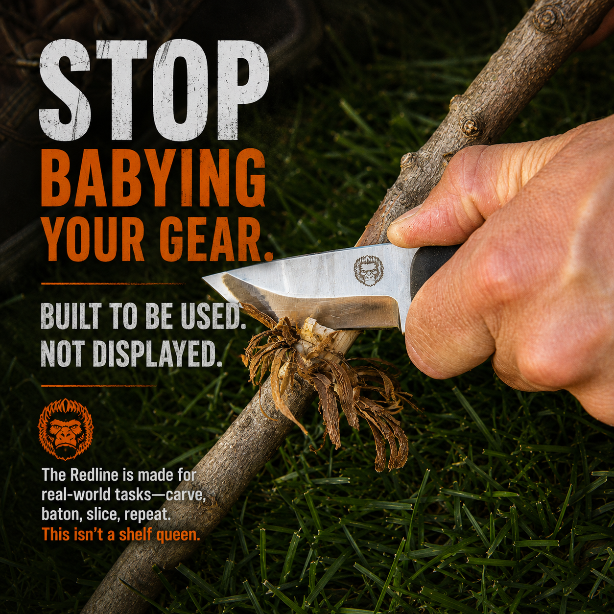 THE REDLINE Compact Survival Knife & Fire Starter Kit