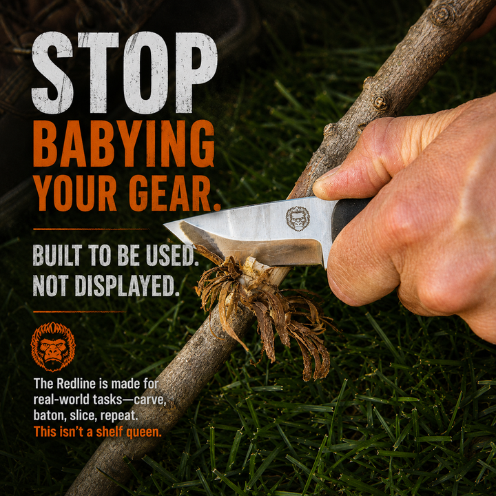 THE REDLINE Compact Survival Knife & Fire Starter Kit