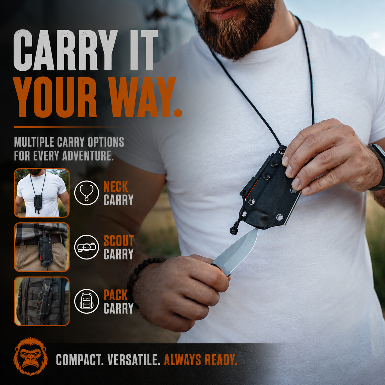 THE REDLINE Compact Survival Knife & Fire Starter Kit