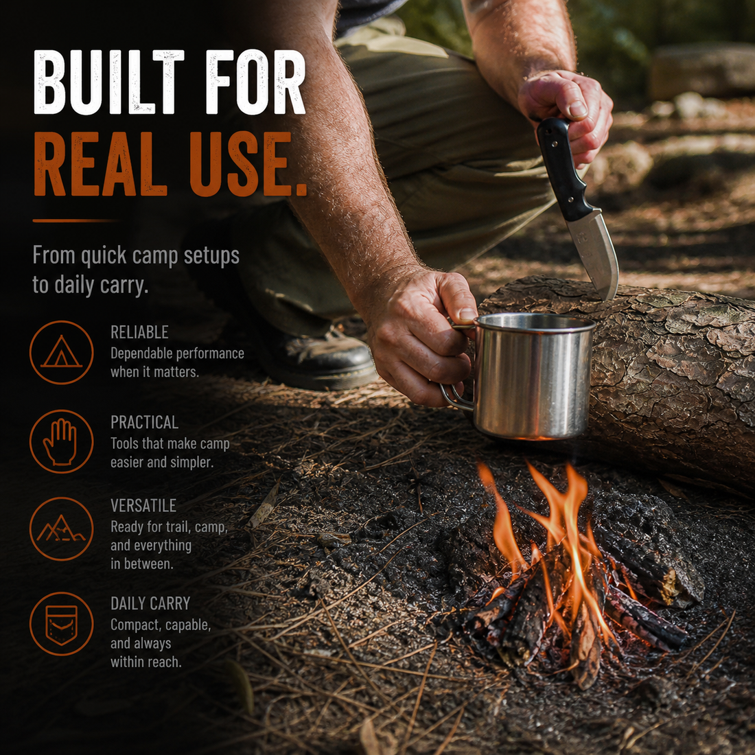 THE REDLINE Compact Survival Knife & Fire Starter Kit