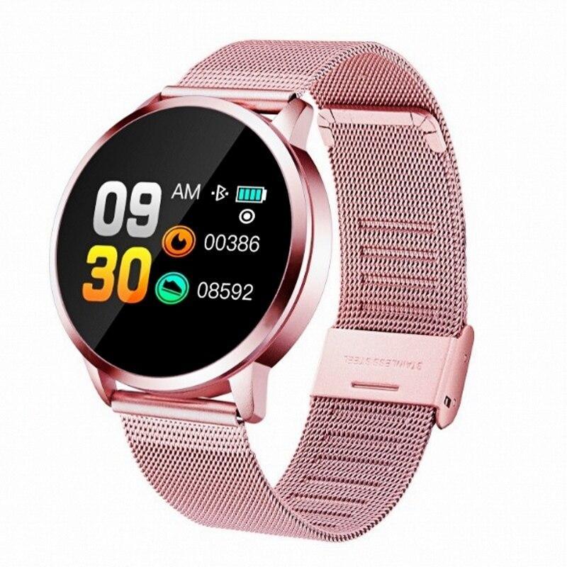 Q8 LED Bluetooth Smart Watch – Stainless Steel Waterproof Fitness Tracker (Unisex)