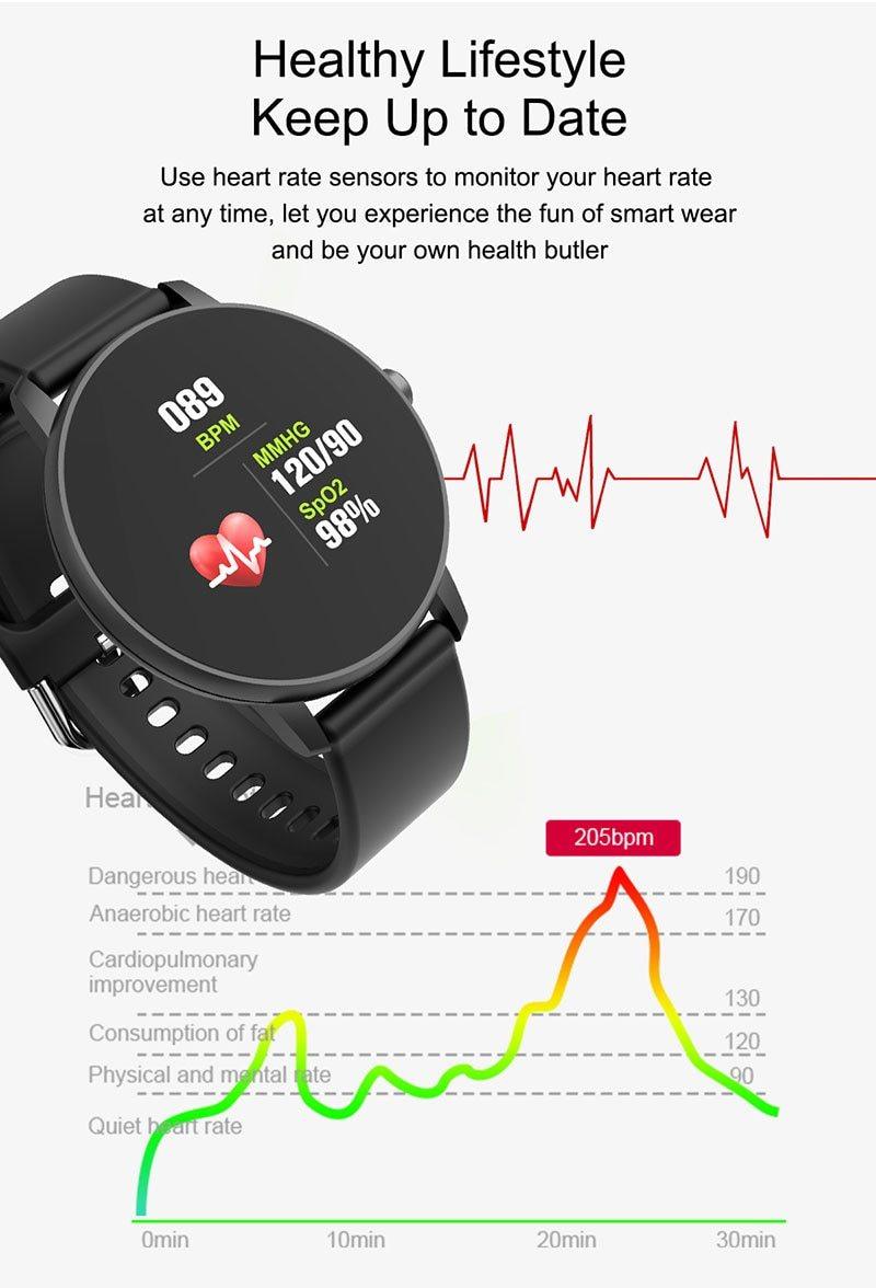 Fashion Smart Sports Watch – Waterproof Fitness Tracker (iOS & Android)