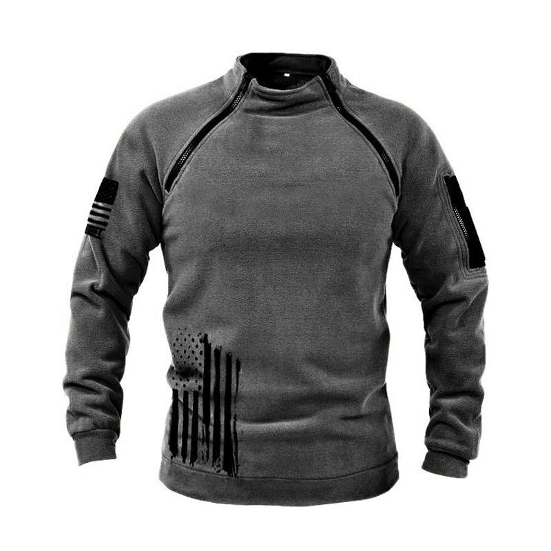 Men’s Fleece Tactical Jacket – Lightweight Windproof Outdoor Coat