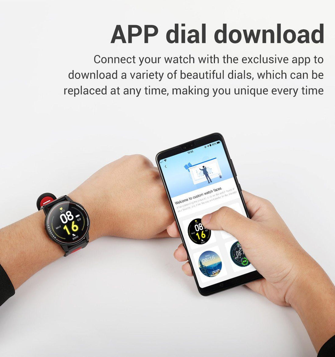 Professional Smart Watch – IP68 Waterproof Fitness Tracker (Android & iOS)