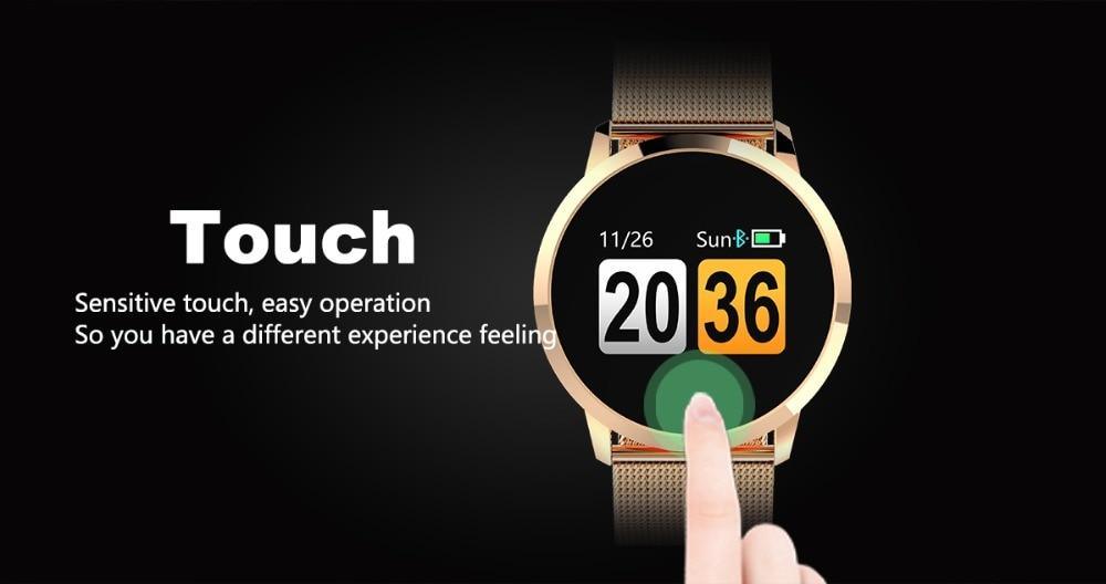 Q8 LED Bluetooth Smart Watch – Stainless Steel Waterproof Fitness Tracker (Unisex)
