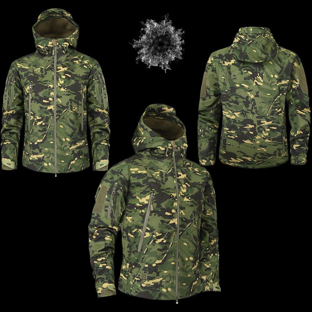 Men’s Green Camouflage Jacket – Lightweight Water-Resistant Windbreaker