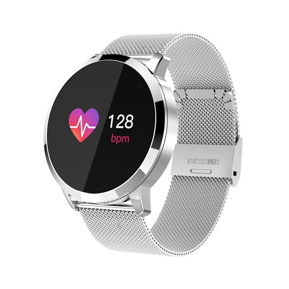 Q8 LED Bluetooth Smart Watch – Stainless Steel Waterproof Fitness Tracker (Unisex)