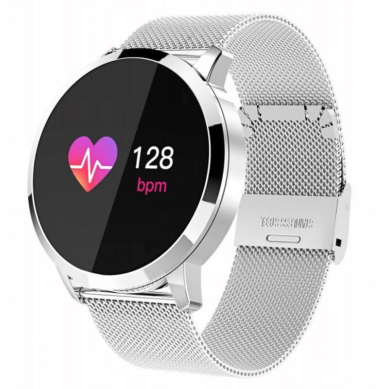 Q8 LED Bluetooth Smart Watch – Stainless Steel Waterproof Fitness Tracker (Unisex)