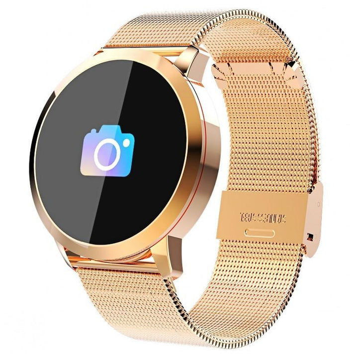 Q8 LED Bluetooth Smart Watch – Stainless Steel Waterproof Fitness Tracker (Unisex)
