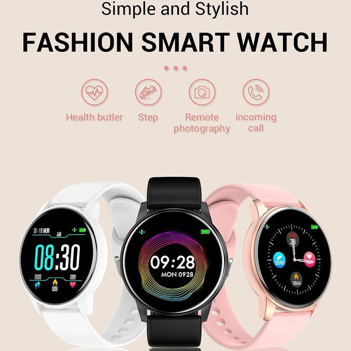 Luxury Unisex Smart Watch – 1.3” Color Screen Heart Rate & Blood Pressure (Waterproof)
