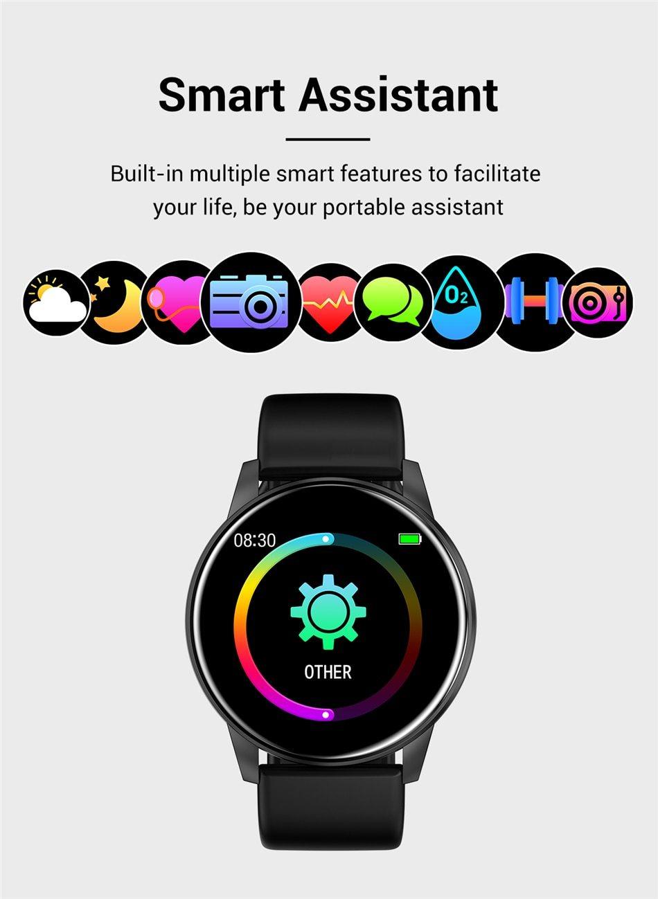Luxury Unisex Smart Watch – 1.3” Color Screen Heart Rate & Blood Pressure (Waterproof)