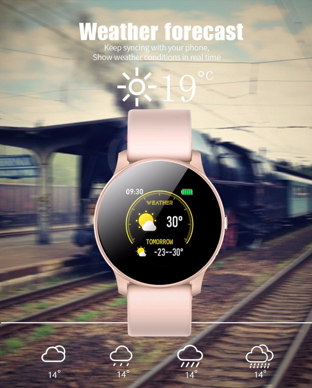 Waterproof Smart Watch for Women – Heart Rate & Fitness Tracker Bracelet