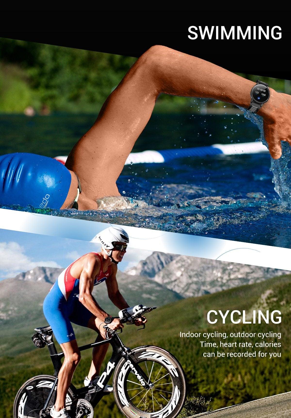 Professional Smart Watch – IP68 Waterproof Fitness Tracker (Android & iOS)