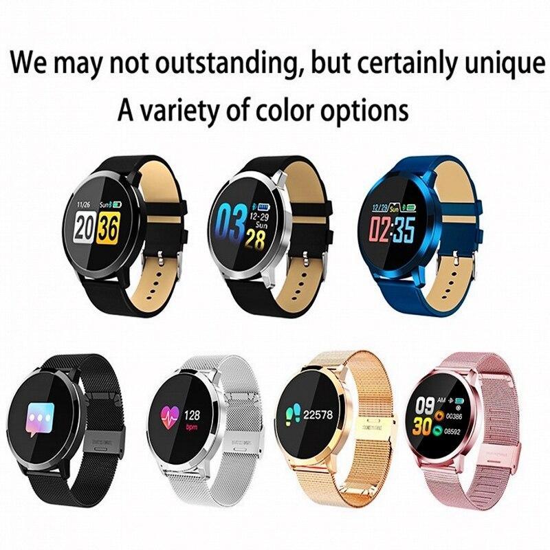Q8 LED Bluetooth Smart Watch – Stainless Steel Waterproof Fitness Tracker (Unisex)