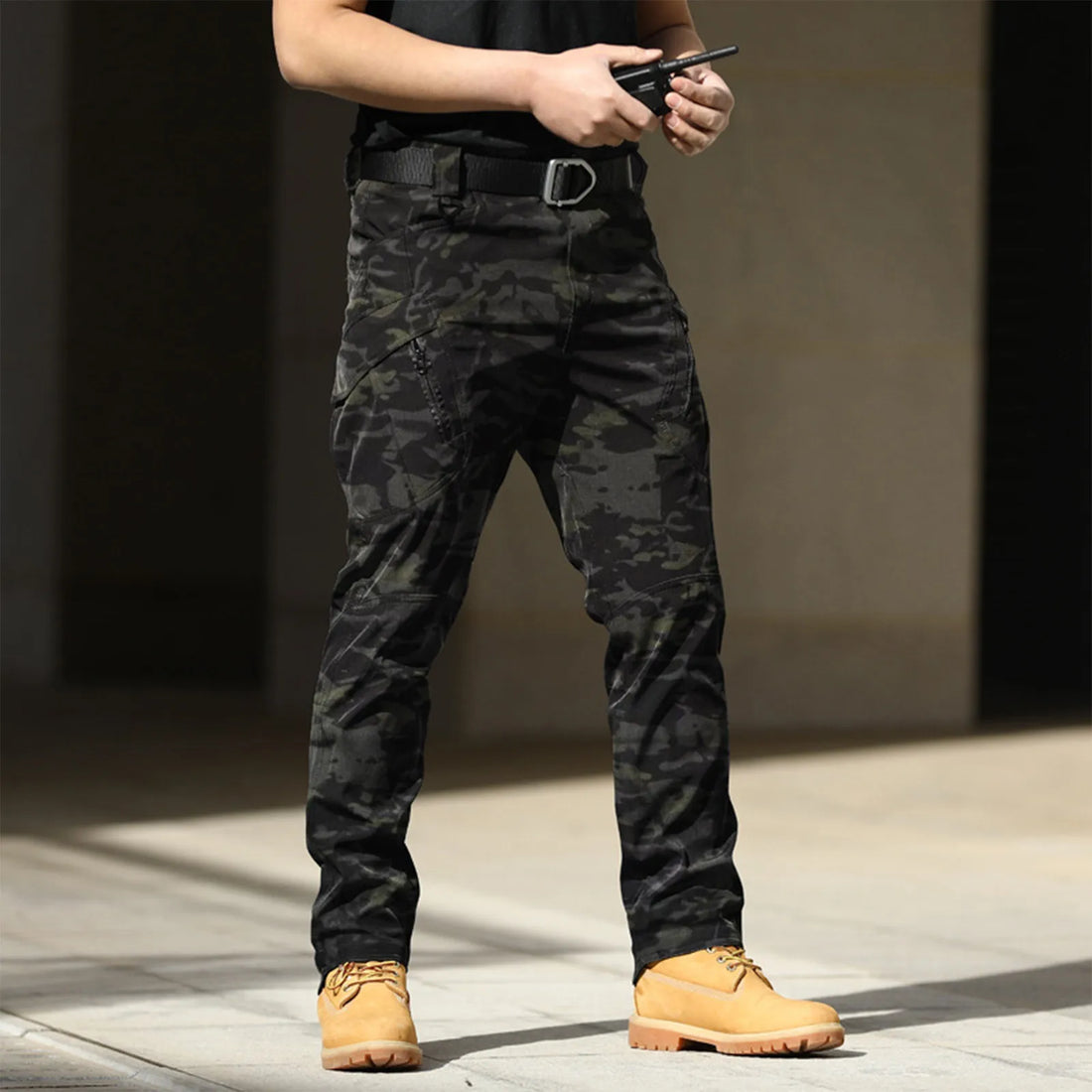 Spring-Autumn Outdoor Stretch Water-Resistant Hiking Trousers Wear-Resistant Desert Camouflage Tactical Military Utility Pants