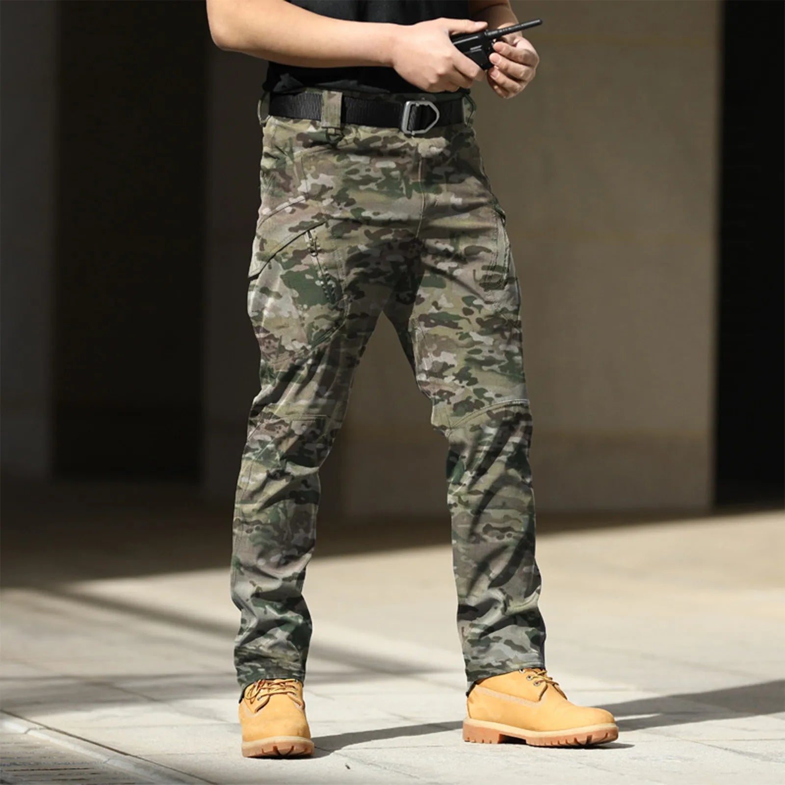 Spring-Autumn Outdoor Stretch Water-Resistant Hiking Trousers Wear-Resistant Desert Camouflage Tactical Military Utility Pants