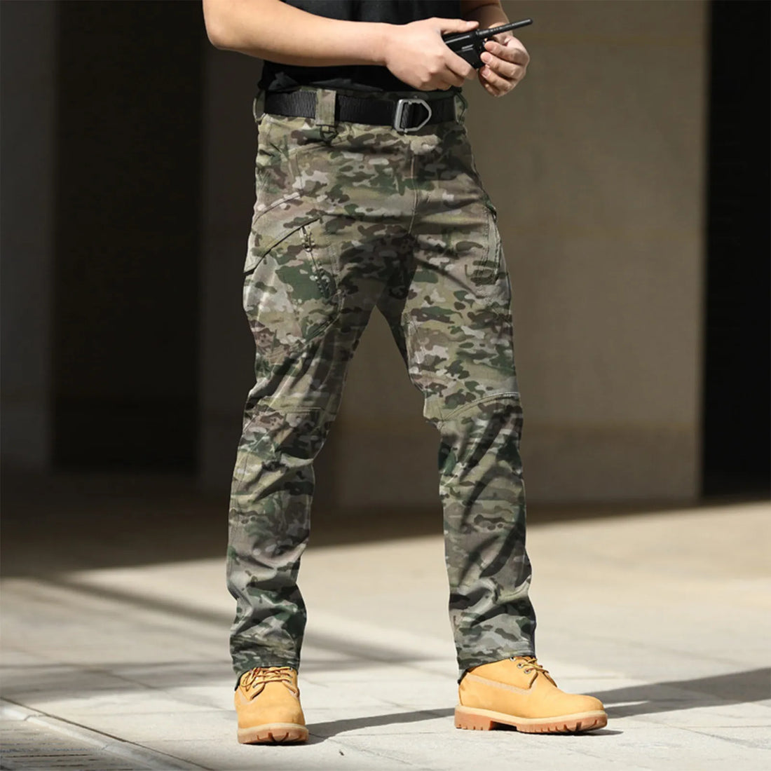 Spring-Autumn Outdoor Stretch Water-Resistant Hiking Trousers Wear-Resistant Desert Camouflage Tactical Military Utility Pants