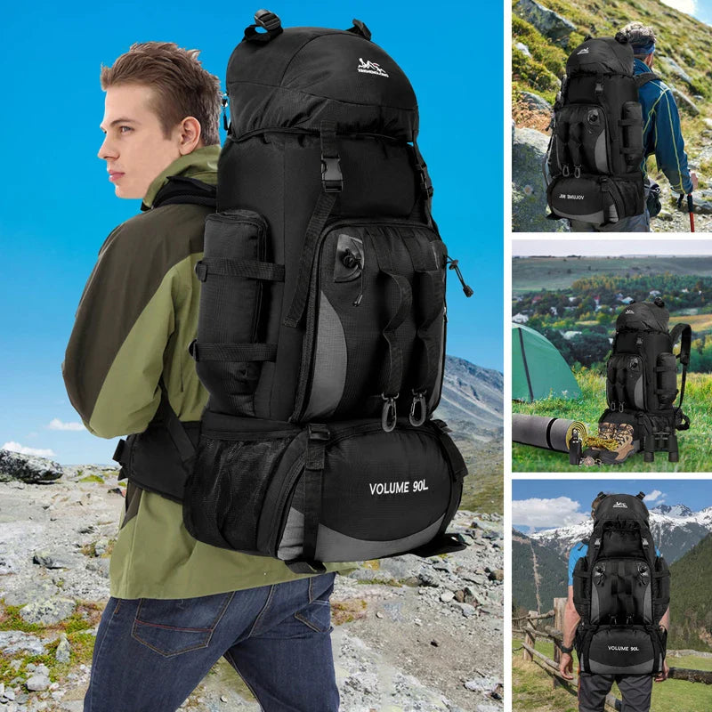 90L Waterproof Hiking Backpack – Large Capacity Trekking Rucksack