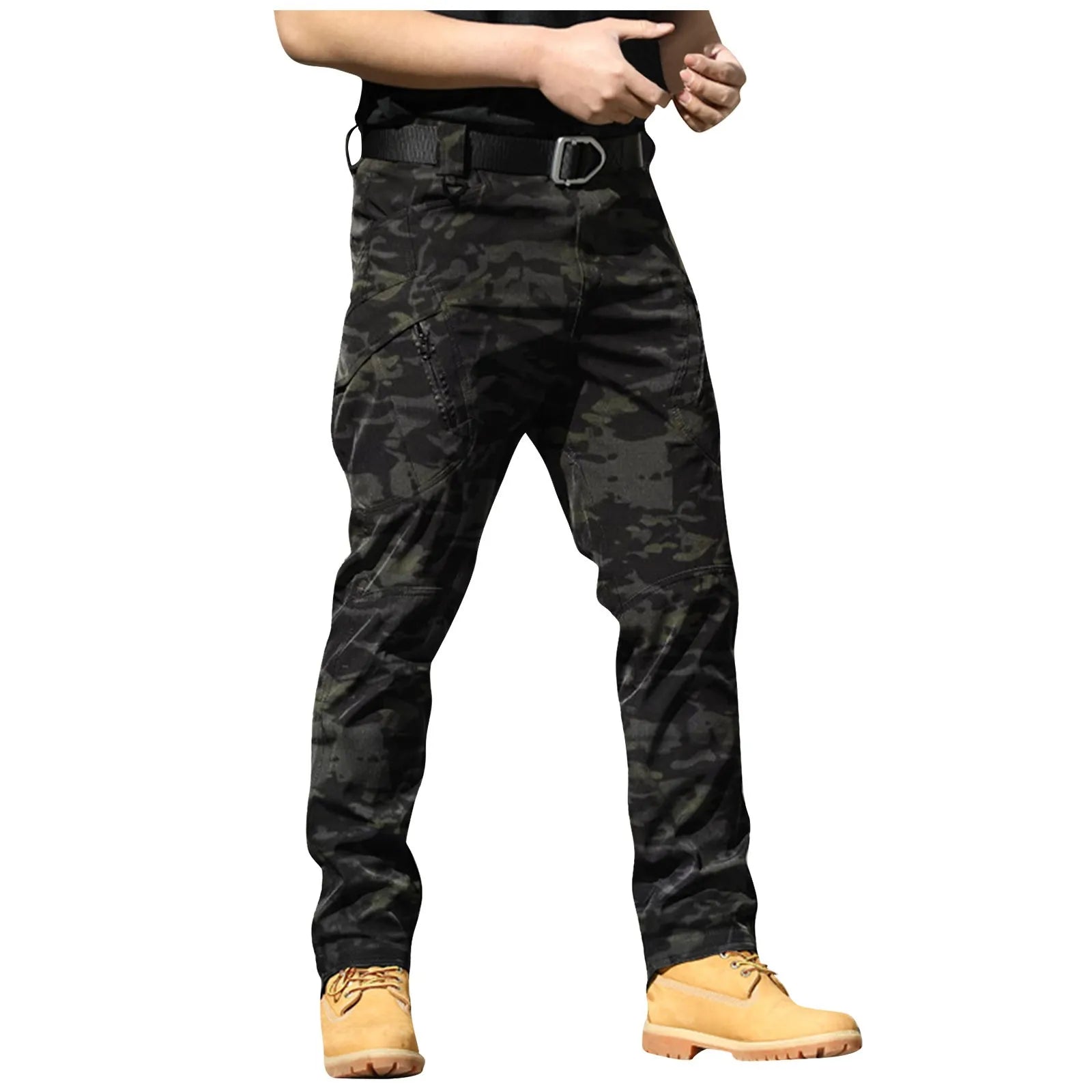 Spring-Autumn Outdoor Stretch Water-Resistant Hiking Trousers Wear-Resistant Desert Camouflage Tactical Military Utility Pants