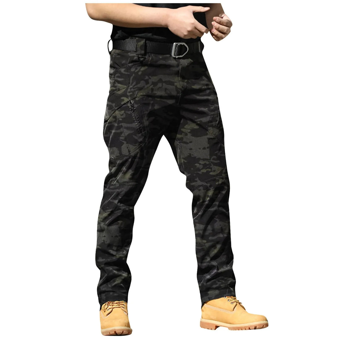 Spring-Autumn Outdoor Stretch Water-Resistant Hiking Trousers Wear-Resistant Desert Camouflage Tactical Military Utility Pants