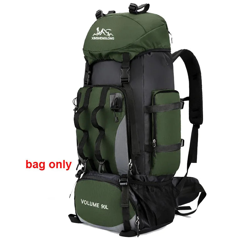 90L Waterproof Hiking Backpack – Large Capacity Trekking Rucksack