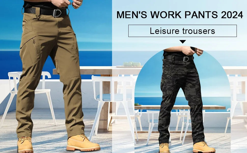 Spring-Autumn Outdoor Stretch Water-Resistant Hiking Trousers Wear-Resistant Desert Camouflage Tactical Military Utility Pants