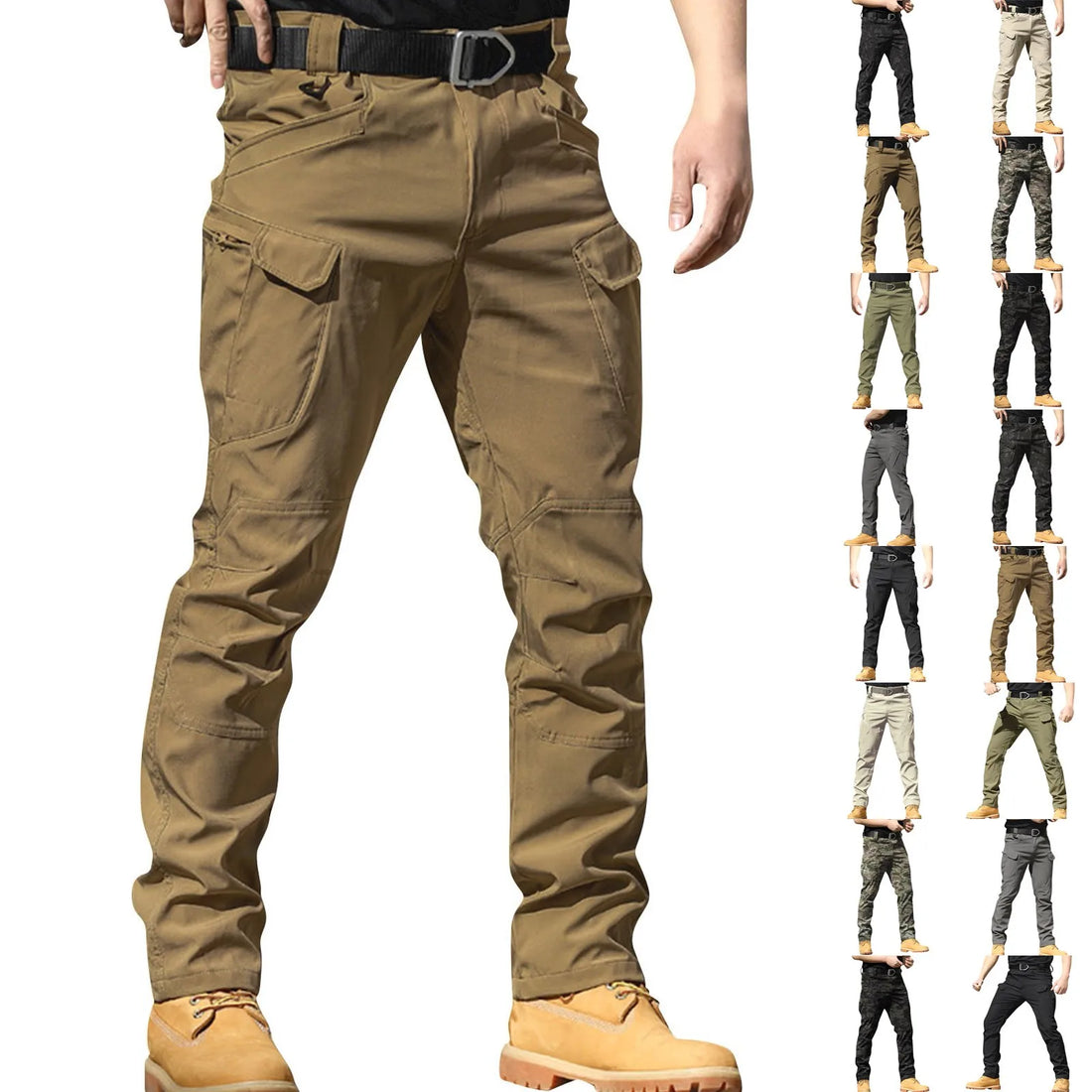 Spring-Autumn Outdoor Stretch Water-Resistant Hiking Trousers Wear-Resistant Desert Camouflage Tactical Military Utility Pants