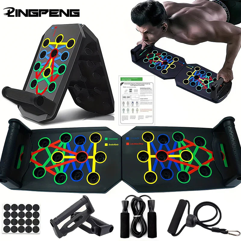Portable Push-Up Board Set – Foldable Full Body Training Equipment