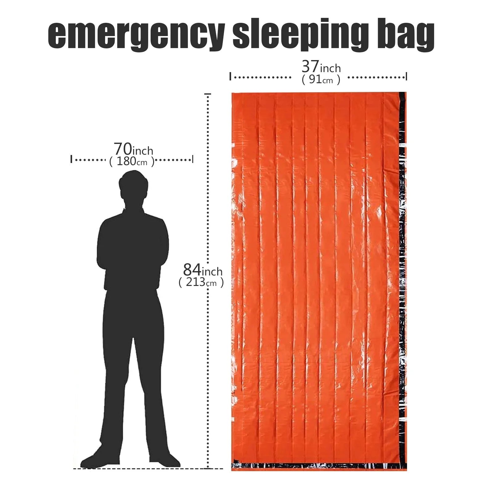 Waterproof Emergency Survival Sleeping Bag – Thermal Mylar Camping Gear