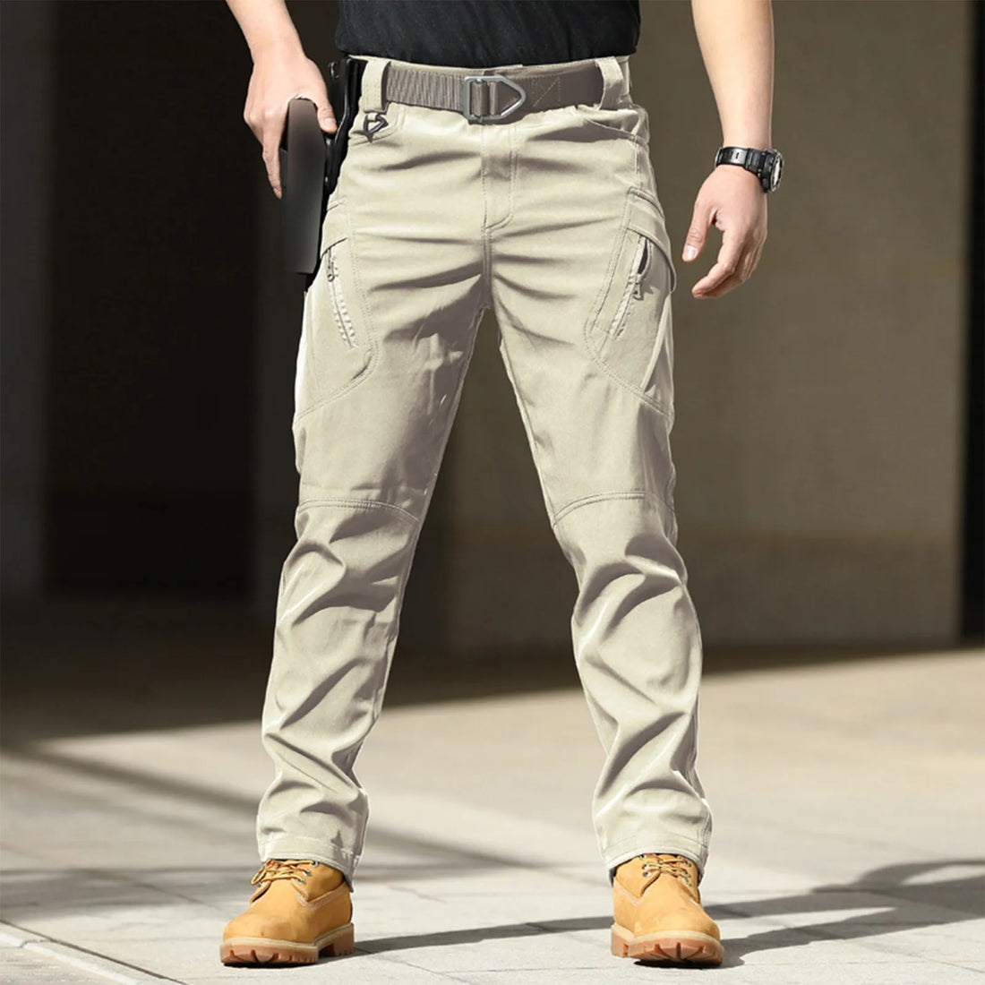 Spring-Autumn Outdoor Stretch Water-Resistant Hiking Trousers Wear-Resistant Desert Camouflage Tactical Military Utility Pants