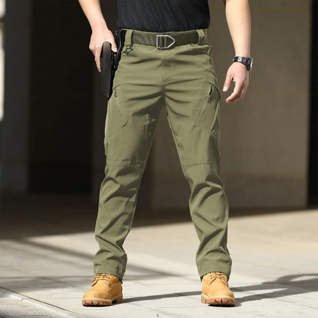 Spring-Autumn Outdoor Stretch Water-Resistant Hiking Trousers Wear-Resistant Desert Camouflage Tactical Military Utility Pants