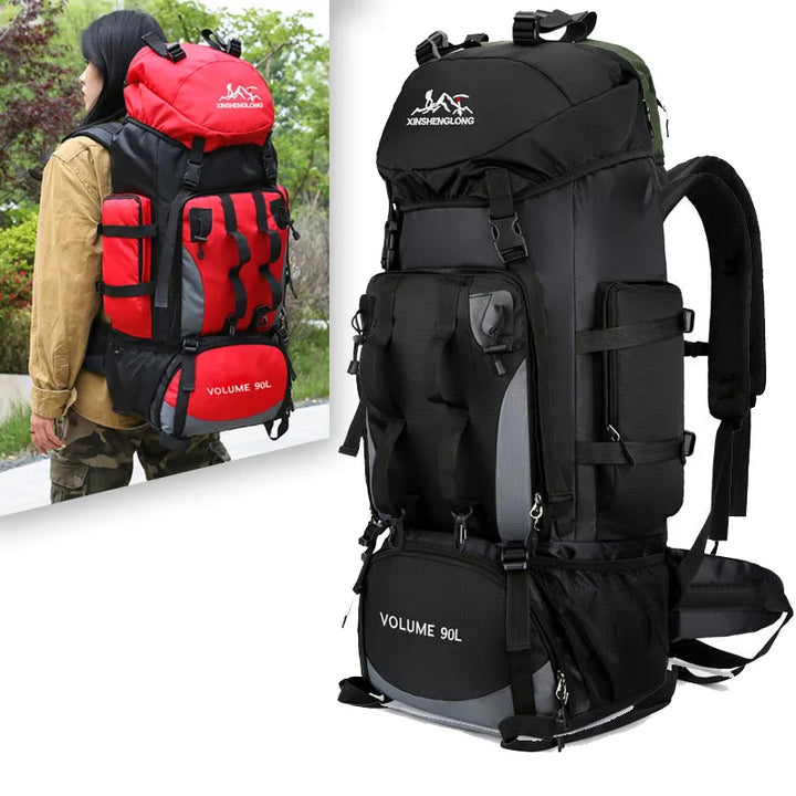 90L Waterproof Hiking Backpack – Large Capacity Trekking Rucksack