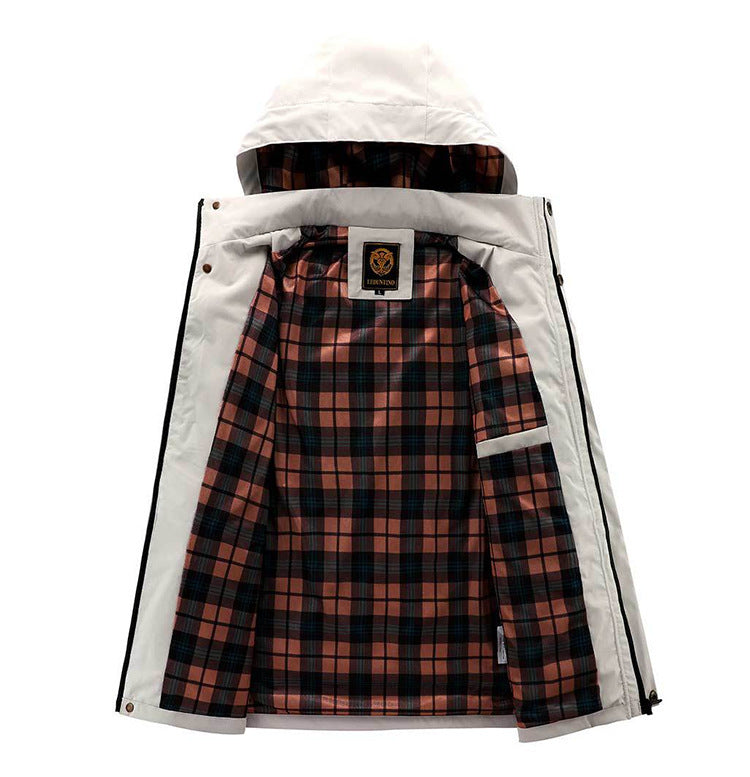 Men’s Hooded Parka Jacket – Windproof Winter Outdoor Coat
