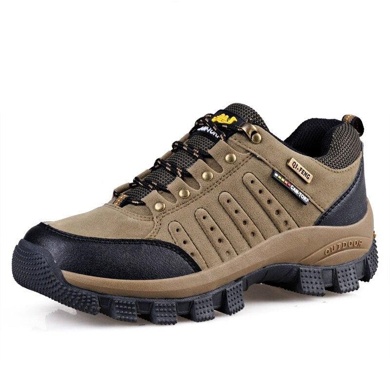Men’s Brown Hiking Shoes – Waterproof Lightweight Outdoor Sneakers