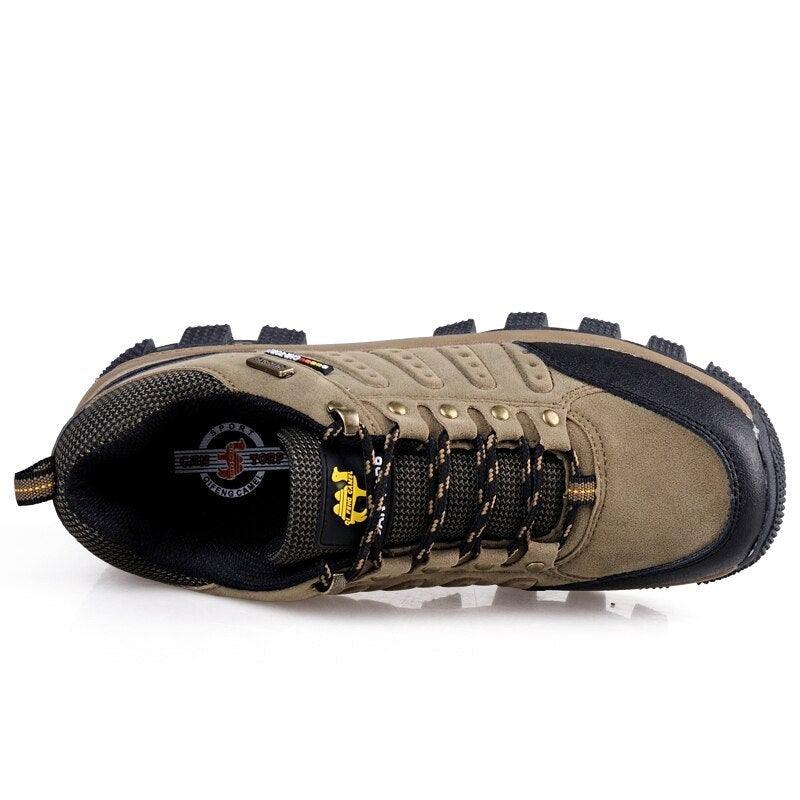 Men’s Brown Hiking Shoes – Waterproof Lightweight Outdoor Sneakers