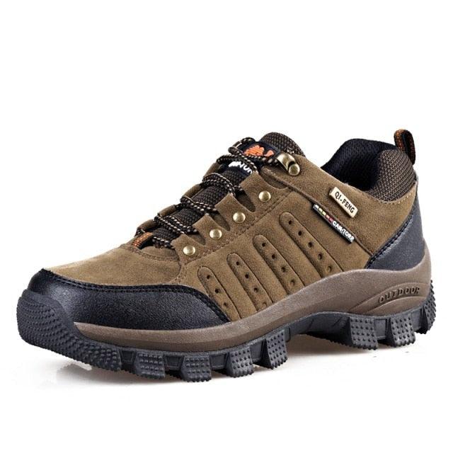 Men’s Brown Hiking Shoes – Waterproof Lightweight Outdoor Sneakers