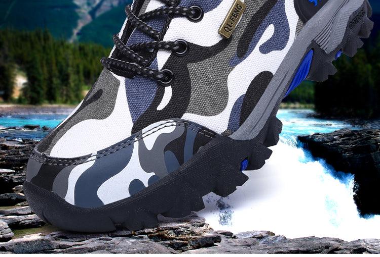 Unisex Mesh Camouflage Outdoor Shoes – Lightweight Non-Slip Walking Sneakers