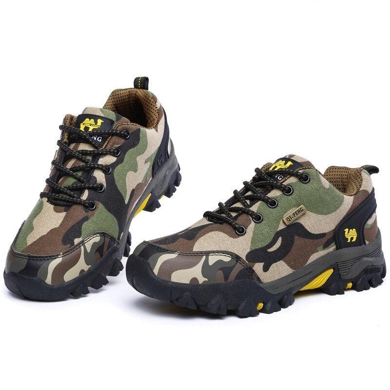 Unisex Mesh Camouflage Outdoor Shoes – Lightweight Non-Slip Walking Sneakers